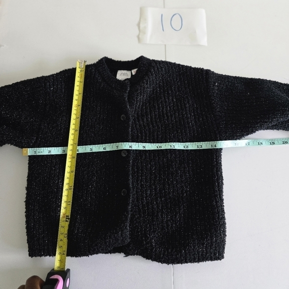Zara Girls Sweater Cardigan size 3-4years Shimmery Button Up - Picture 5 of 7
